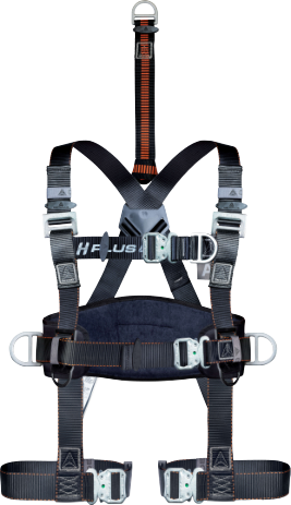 Fall arrest harness + positioning with quick couplings